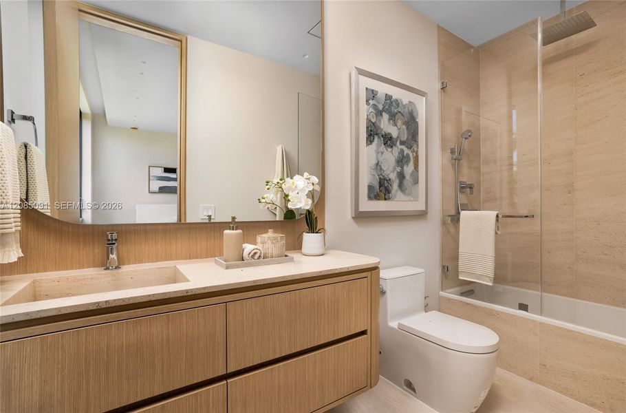 Furnished interior view inside a new home in , Miami Beach (Image 45).
