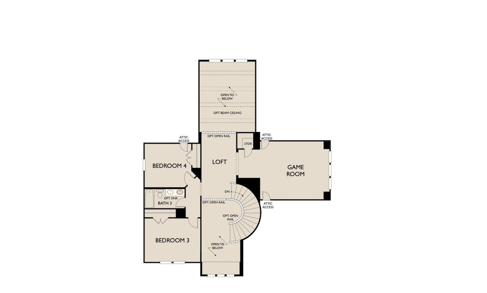 2D floor plan layout for the Ashlyn by Ashton Woods in Provence 70s, Austin, TX (Image 4). 2D floor plan layout for the Ashlyn by Ashton Woods in Provence 70s, Austin, TX (Image 4).