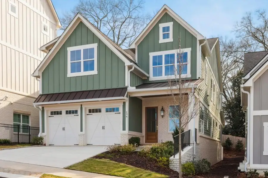 Front exterior of a new home in , Marietta, GA, highlighting curb appeal (Image 2). Front exterior of a new home in , Marietta, GA, highlighting curb appeal (Image 2).
