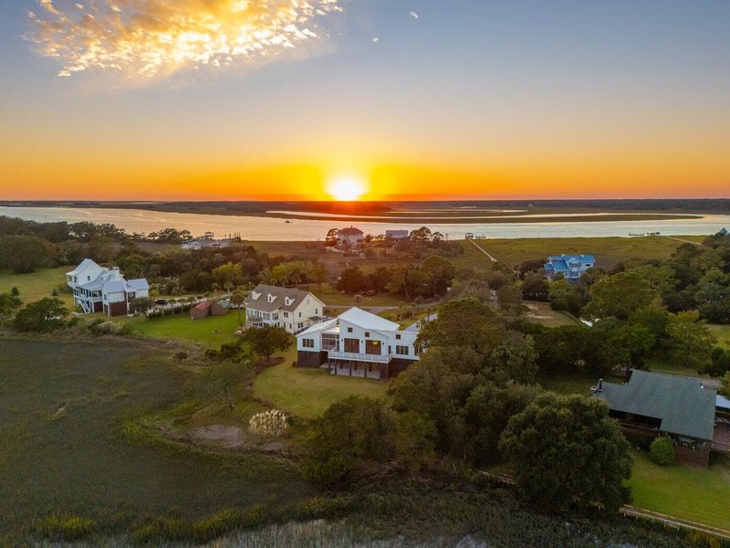 Exterior details and patio area of a home in , Charleston (Image 61).