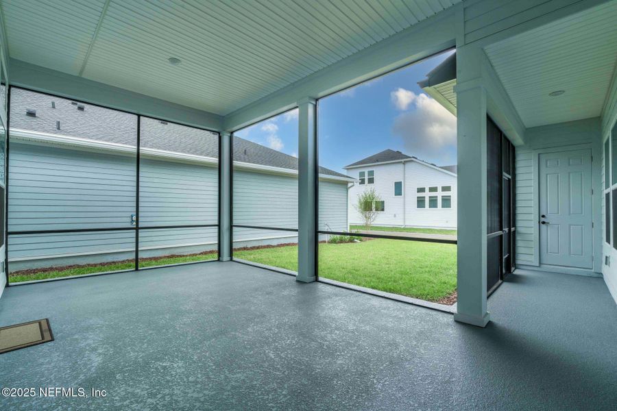 Exterior details and patio area of a home in Seven Pines 50' Rear Entry, Jacksonville (Image 35).