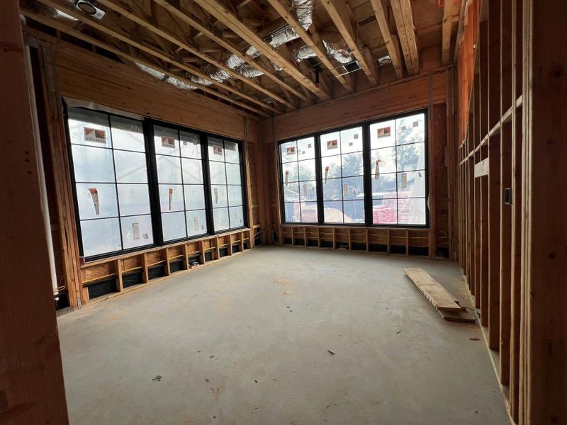 Beautiful windows in the formal dining room