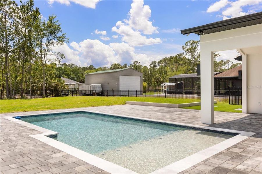Exterior details and patio area of a home in , Sanford (Image 38).