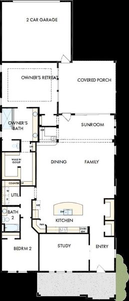 2D floor plan layout of this home in Elements at Viridian - Traditional Series, Arlington, TX (Image 2). 2D floor plan layout of this home in Elements at Viridian - Traditional Series, Arlington, TX (Image 2).