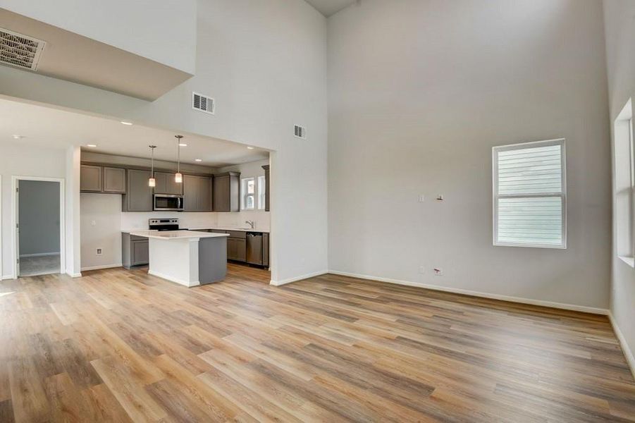 Kitchen open to Family Room