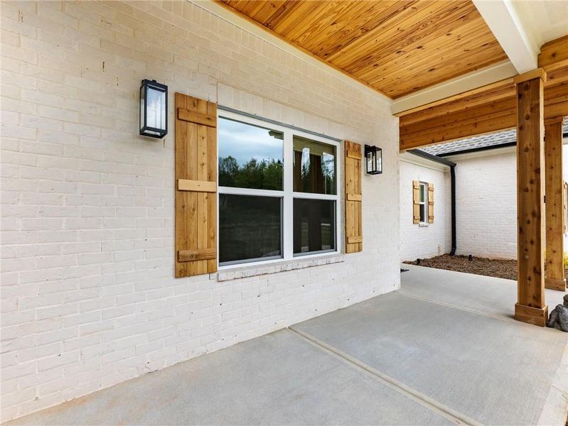Exterior details and patio area of a home in , Gillsville (Image 33).