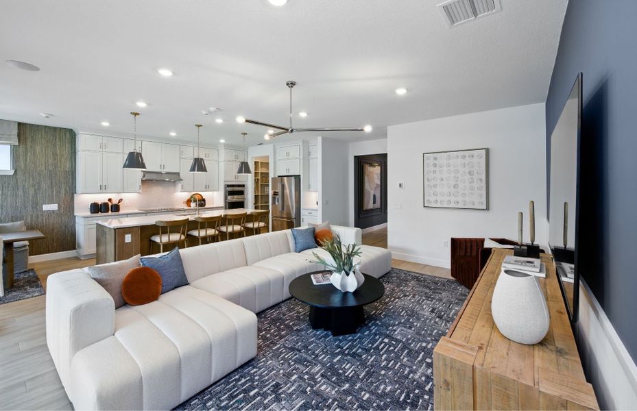 Furnished interior view inside a new home in Hendrix Reserve, Lake Worth (Image 3). Furnished interior view inside a new home in Hendrix Reserve, Lake Worth (Image 3).