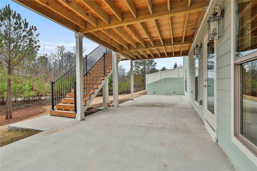 Exterior details and patio area of a home in Gardens at Arbor Springs, Newnan (Image 26).