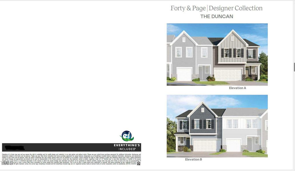 Duncan Front Elevations