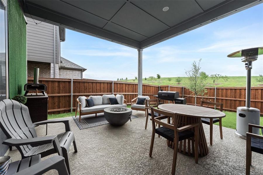 Exterior details and patio area of a home in Karis - Village Series, Crowley (Image 22). Exterior details and patio area of a home in Karis - Village Series, Crowley (Image 22).