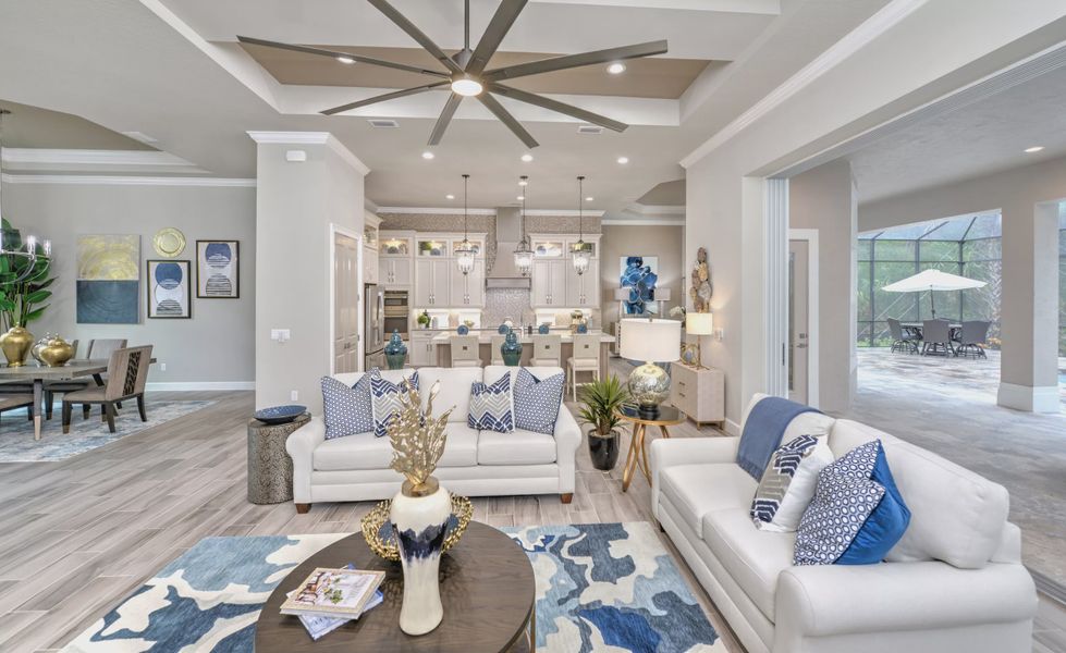 Furnished interior view inside a new home in The Reserve at Plantation Bay, Bunnell (Image 15). Furnished interior view inside a new home in The Reserve at Plantation Bay, Bunnell (Image 15).