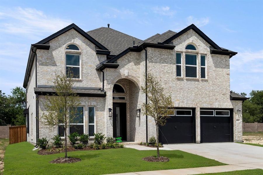 Front exterior of a new home in Brookfield, Melissa, TX, highlighting curb appeal (Image 21). Front exterior of a new home in Brookfield, Melissa, TX, highlighting curb appeal (Image 21).