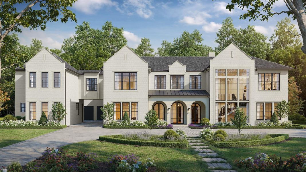 Front exterior of a new home in , Houston, TX, highlighting curb appeal (Image 1). Front exterior of a new home in , Houston, TX, highlighting curb appeal (Image 1).