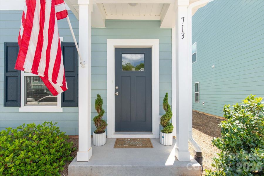 Exterior details and patio area of a home in Wilkerson Place, York (Image 3).
