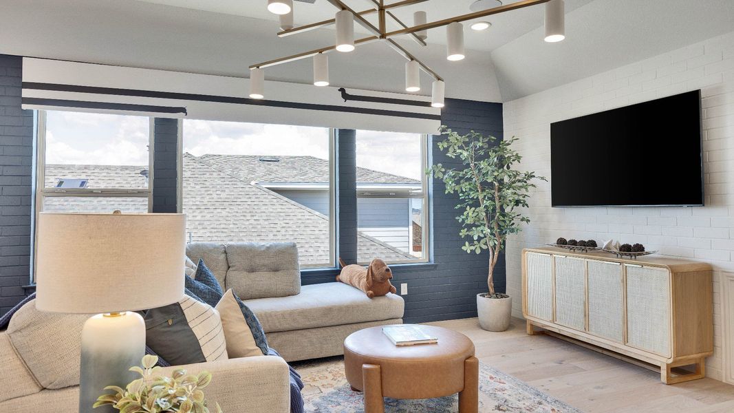 Representative furnished interior of a home built from the Rosewood by DRB Homes in Sunfield, Buda (Image 24). Representative furnished interior of a home built from the Rosewood by DRB Homes in Sunfield, Buda (Image 24).