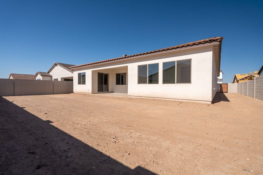 Exterior details and patio area of a home in Soleo, San Tan Valley (Image 3).