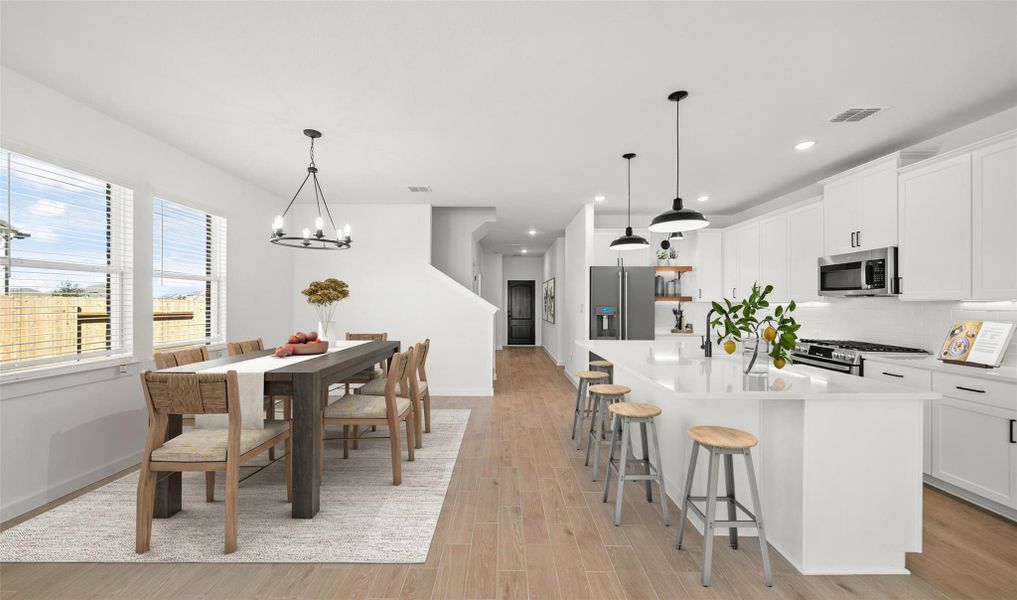 Kitchen open to the dining area (*Photo not of actual home and used for illustration purposes only.) Kitchen open to the dining area (*Photo not of actual home and used for illustration purposes only.)