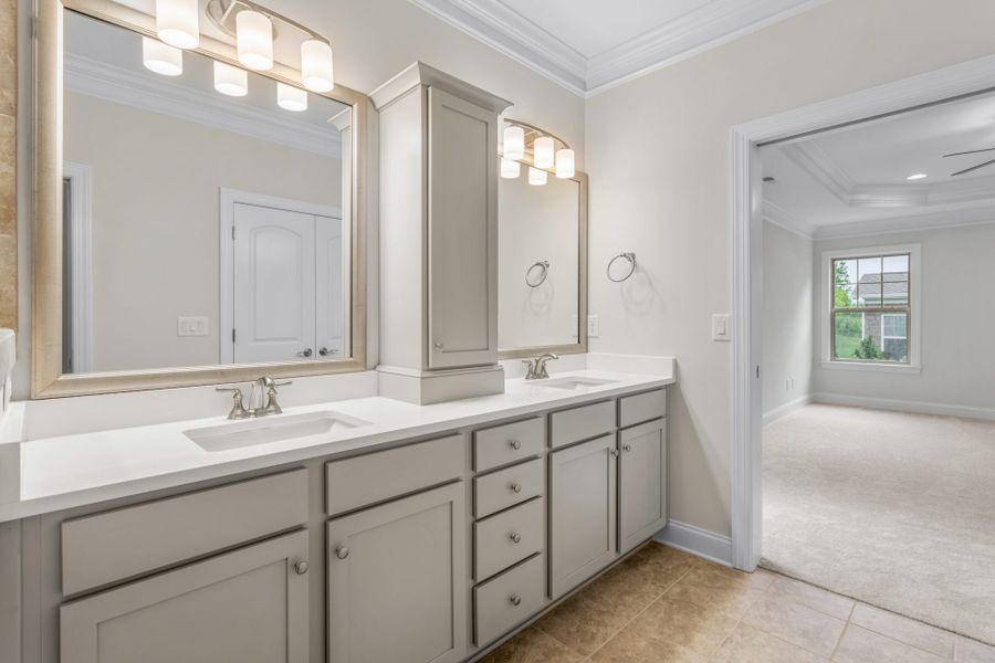 Representative furnished interior of a home built from the Ellington by Keystone Homes NC in Weybridge, Burlington (Image 14).