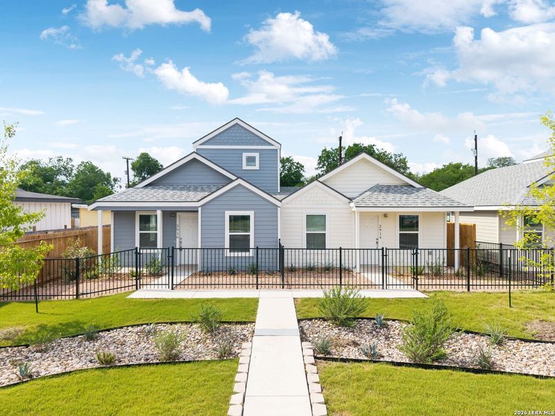Front exterior of a new home in , San Antonio, TX, highlighting curb appeal (Image 13). Front exterior of a new home in , San Antonio, TX, highlighting curb appeal (Image 13).