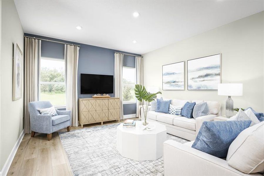 Representative furnished interior of a home built from the Panama by Ryan Homes in Cypress Ridge Ranch, Wimauma (Image 10).