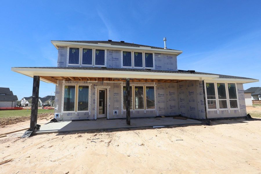 In-progress construction of a new home in Dunham Pointe, Cypress, TX (Image 36).