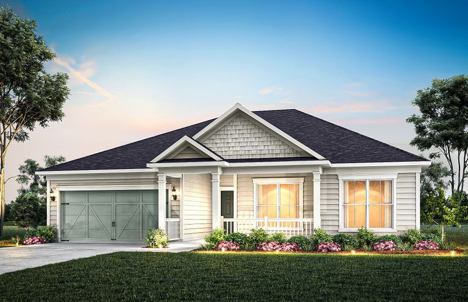 Representative exterior photo of a completed home built from the Amberwood by Pulte Homes in Reunion, Flowery Branch, GA (Image 9). Representative exterior photo of a completed home built from the Amberwood by Pulte Homes in Reunion, Flowery Branch, GA (Image 9).