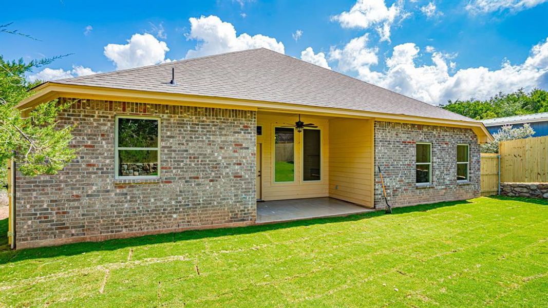 Front exterior of a new home in , Granbury, TX, highlighting curb appeal (Image 21). Front exterior of a new home in , Granbury, TX, highlighting curb appeal (Image 21).