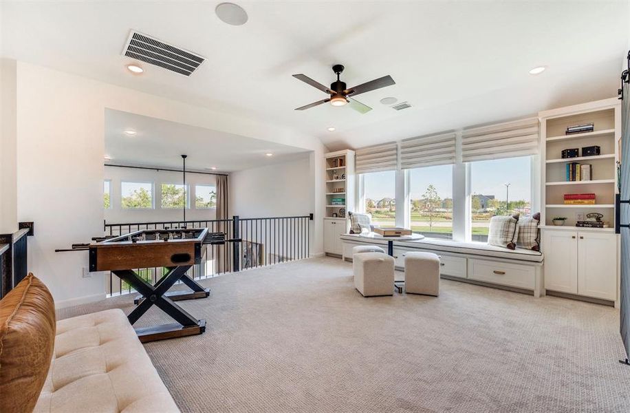 The family fun time never ends in this light, bright and spacious game room!