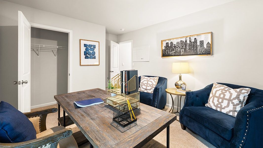 Representative furnished interior of a home built from the Elle by D.R. Horton in Highland Hills, Graniteville (Image 37). Representative furnished interior of a home built from the Elle by D.R. Horton in Highland Hills, Graniteville (Image 37).