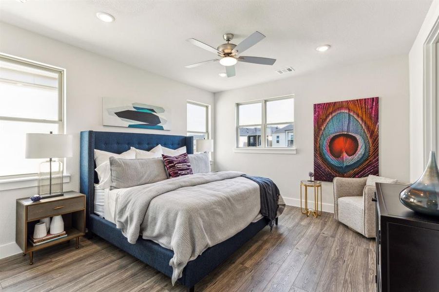 Furnished interior view inside a new home in Merion at Midtown Park, Dallas (Image 12). Furnished interior view inside a new home in Merion at Midtown Park, Dallas (Image 12).