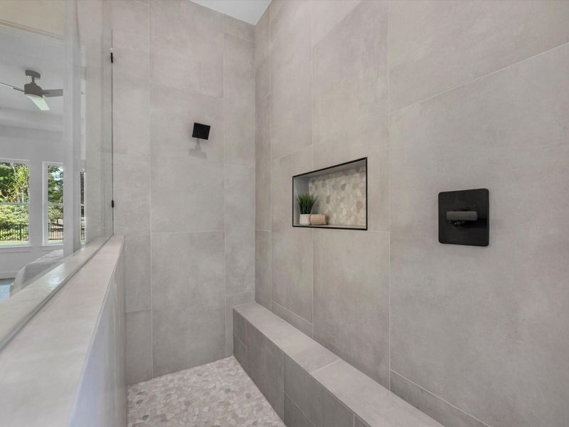LARGE walk-in shower!