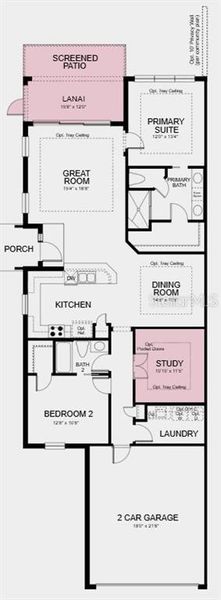 2D floor plan layout of this home in Esplanade at Wellen Park, Englewood, FL (Image 3).