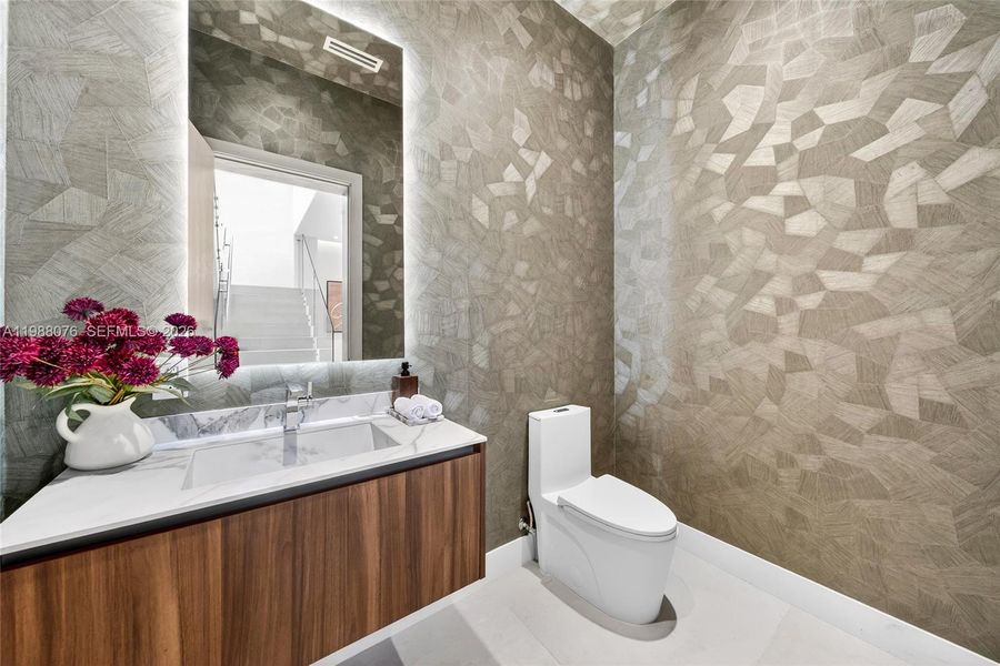 Furnished interior view inside a new home in , Miami (Image 11).