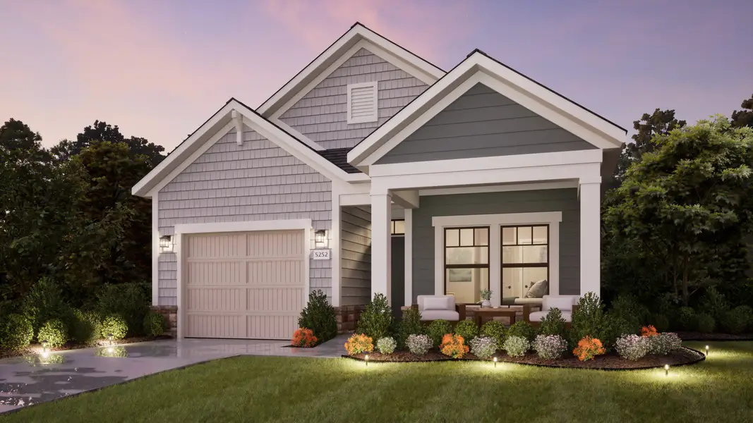 Representative exterior photo of a completed home built from the Gladstone by Epcon Communities in The Courtyards at Oak Grove, Durham, NC (Image 7).