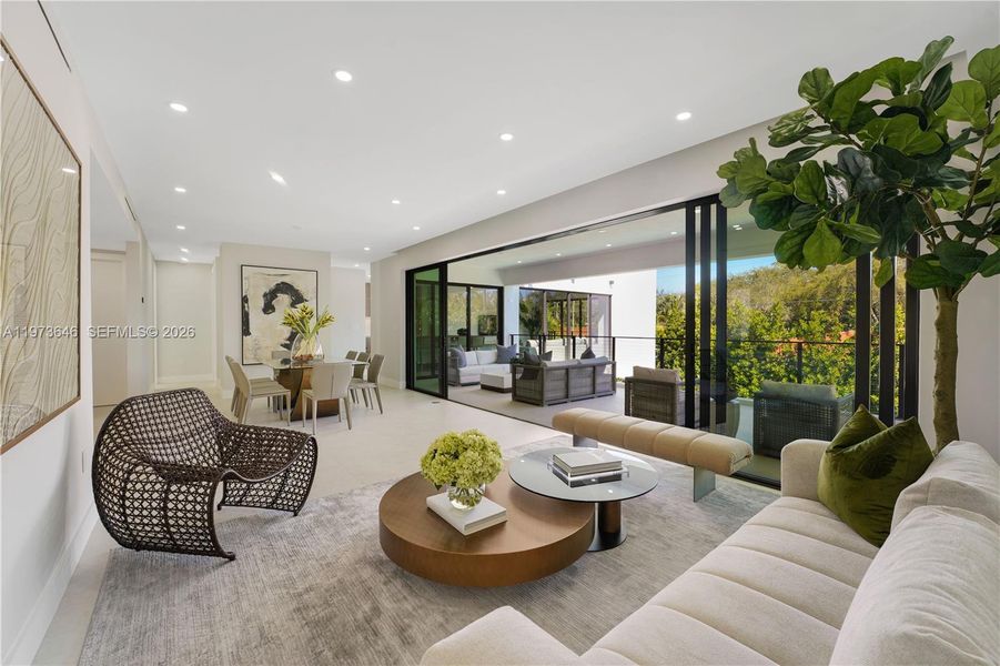 Furnished interior view inside a new home in , Key Biscayne (Image 6).