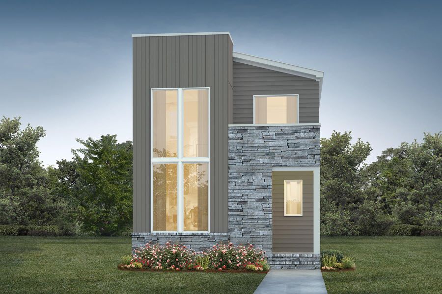 Representative exterior photo of a completed home built from the Terra A by Homes by Dickerson in Chatham Park, Pittsboro, NC (Image 1). Representative exterior photo of a completed home built from the Terra A by Homes by Dickerson in Chatham Park, Pittsboro, NC (Image 1).
