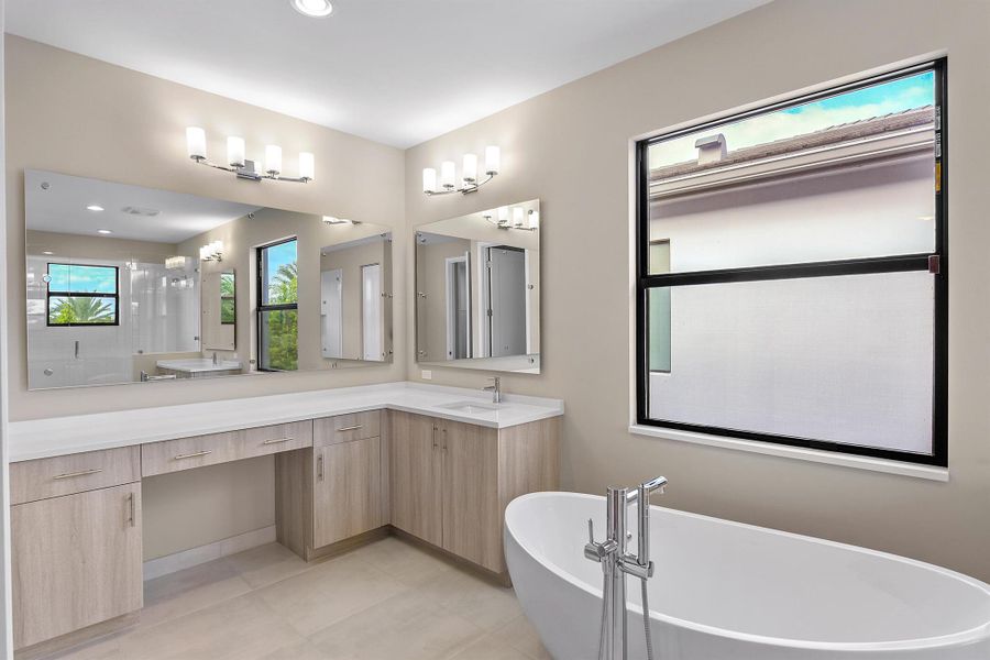 Furnished interior view inside a new home in , Boca Raton (Image 9). Furnished interior view inside a new home in , Boca Raton (Image 9).