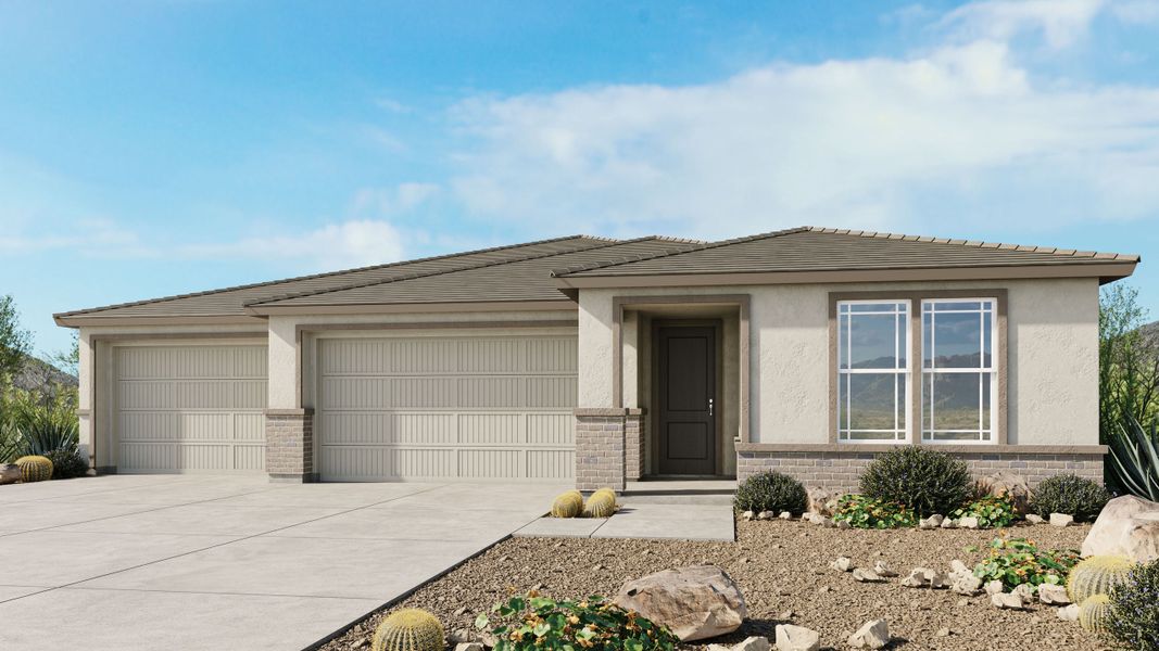 Representative exterior photo of a completed home built from the Beacon by Taylor Morrison in Borgata Journey, Queen Creek, AZ (Image 3).