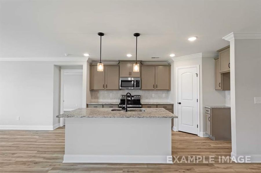 Furnished interior view inside a new home in Mercer Meadows, Royse City (Image 9).