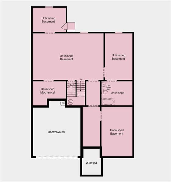 2D floor plan layout of this home in Bailey Fence, Dacula, GA (Image 2).