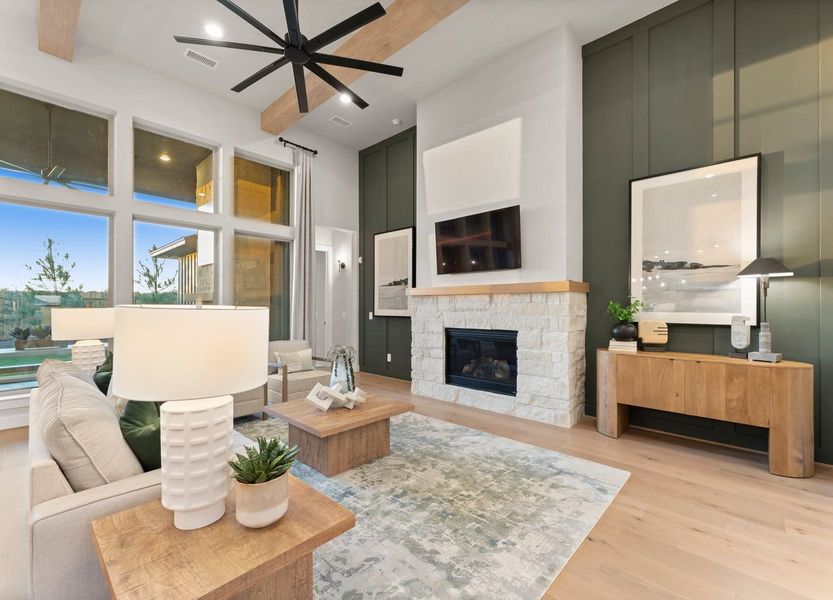 Furnished interior view inside a new home in Fulshear Lakes Gardens, Fulshear (Image 15). Furnished interior view inside a new home in Fulshear Lakes Gardens, Fulshear (Image 15).