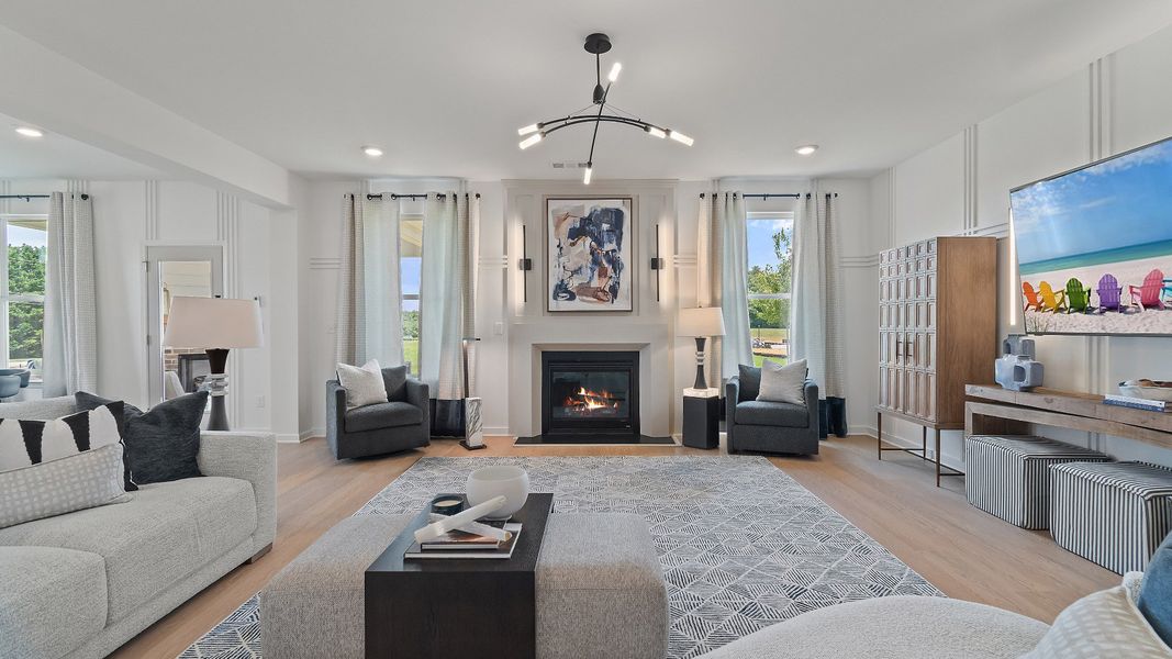 Representative furnished interior of a home built from the Rosemary II by DRB Homes in Saddleridge, Senoia (Image 5).