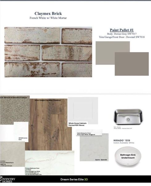 Sample of building materials used in homes in Windcress, Cove (Image 3). Sample of building materials used in homes in Windcress, Cove (Image 3).