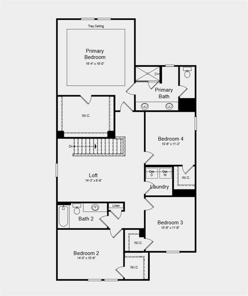 2D floor plan layout of this home in Windance Lake, Loganville, GA (Image 3).