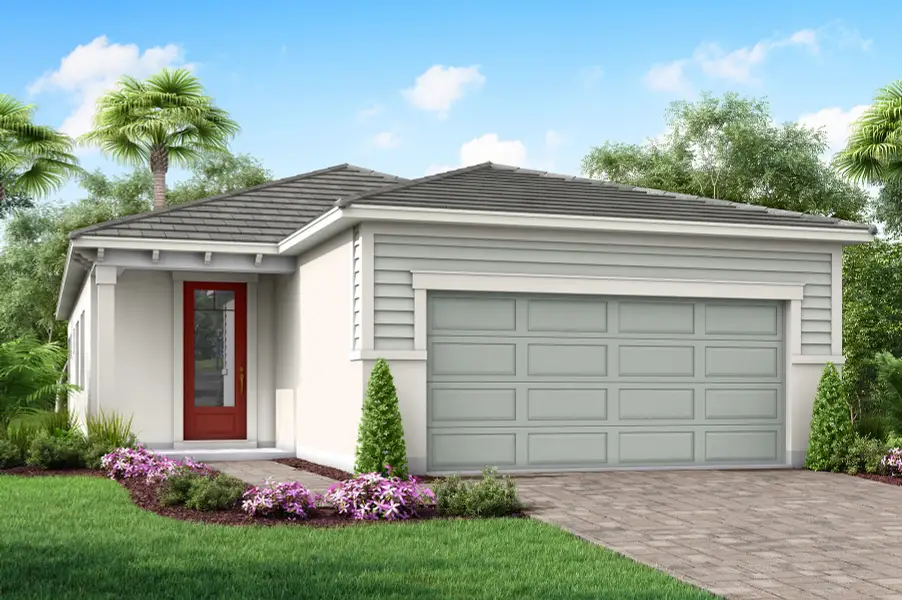 Representative exterior photo of a completed home built from the Egmont by Mattamy Homes in Wellen Park, Venice, FL (Image 1). Representative exterior photo of a completed home built from the Egmont by Mattamy Homes in Wellen Park, Venice, FL (Image 1).