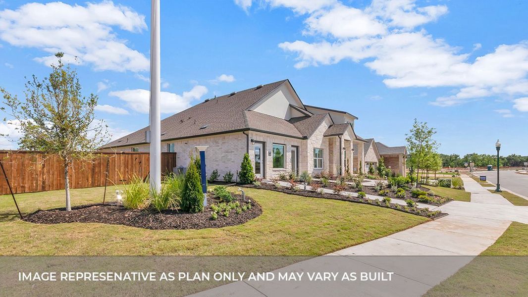 Front exterior of a new home in Rosenbusch Ranch, Leander, TX, highlighting curb appeal (Image 22).