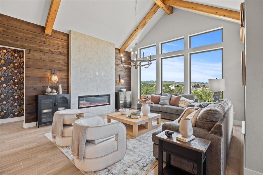 Furnished interior view inside a new home in Sweetwater, Austin (Image 23).
