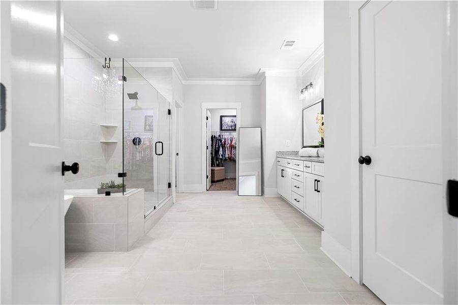 Furnished interior view inside a new home in , Monroe (Image 52).