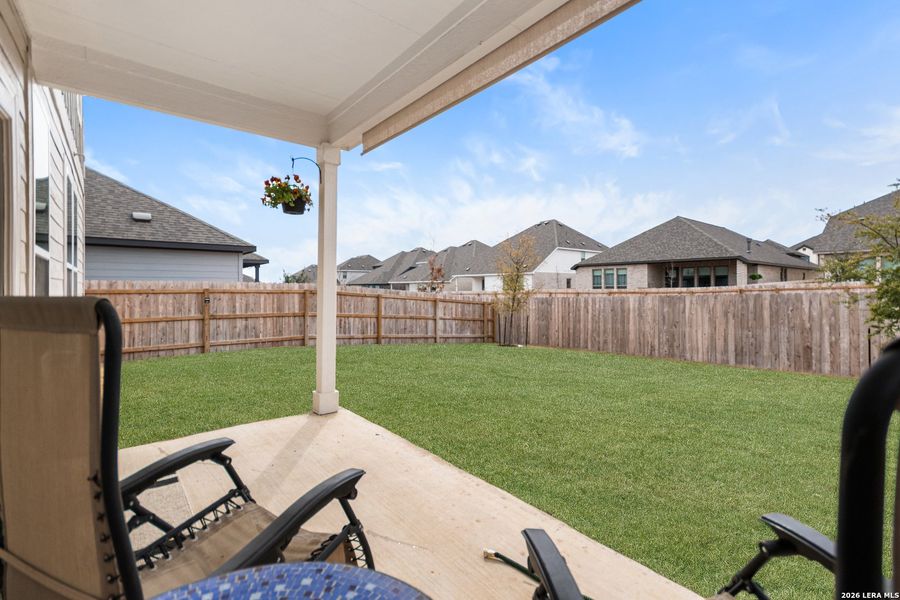 Exterior details and patio area of a home in Corley Farms, Boerne (Image 24).