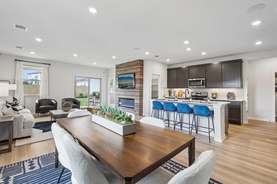 Furnished interior view inside a new home in Stallion Run, Buda (Image 9). Furnished interior view inside a new home in Stallion Run, Buda (Image 9).